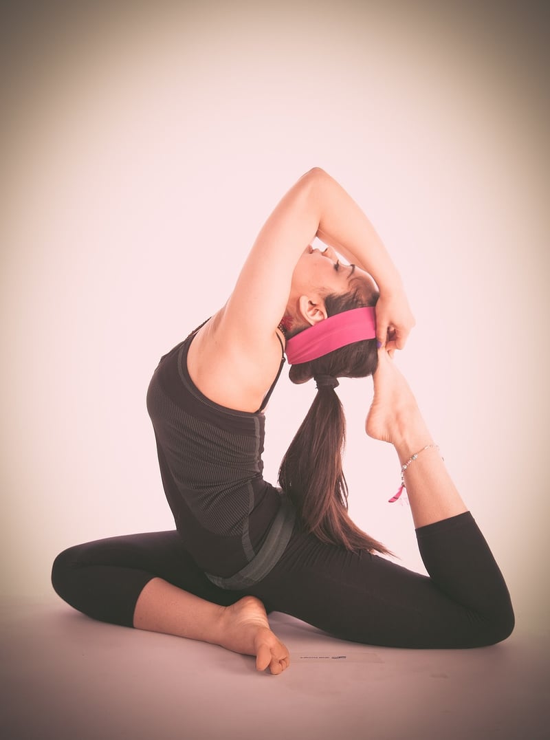 Woman practicing deep belly breathing